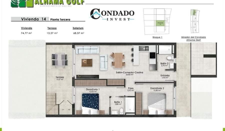 Condado De Alhama Resort , Mirador Apartment Мурсия Экстерьер фото